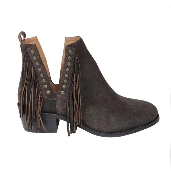 NWT Myra Boho Western Leather Tassel Booties 10 - Picture 2 of 7